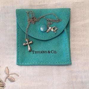 Tiffany Bean Cross Necklace